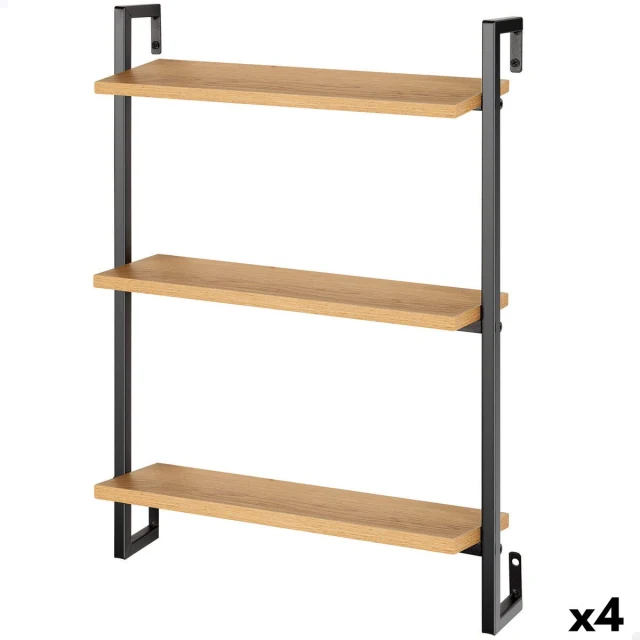 Shelves Iron MDF Wood 40 X 55 X 12 cm (4 Units)