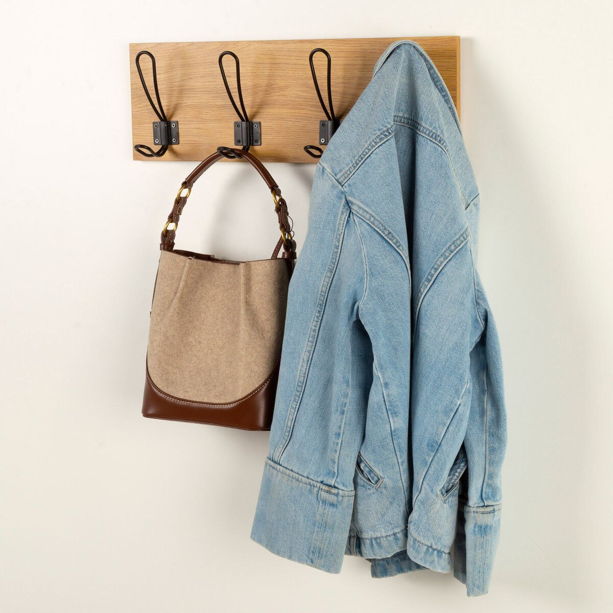 Coat rack MDF Wood (4 Units)