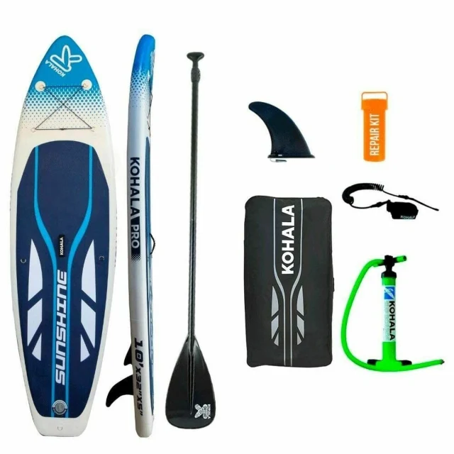 Inflatable Paddle Surf Board with Accessories Kohala Sunshine White (305 x 81 x 12 cm)