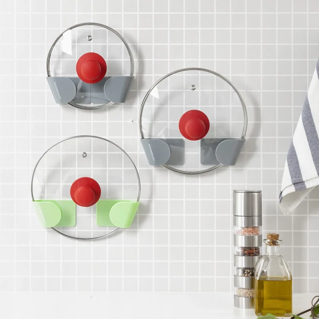 Set of 3 Adhesive Holders for Saucepan Lids Smarack