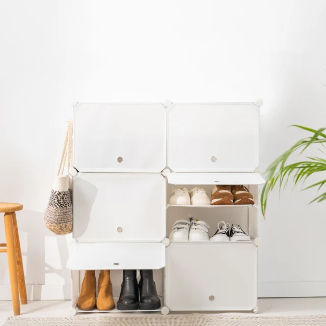 Portable Modular Shoe Cabinet White