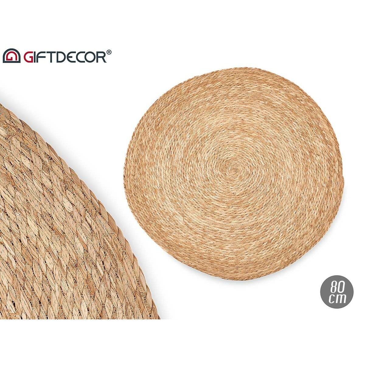Carpet Natural Esparto grass 80 x 2 x 80 cm (6 Units)