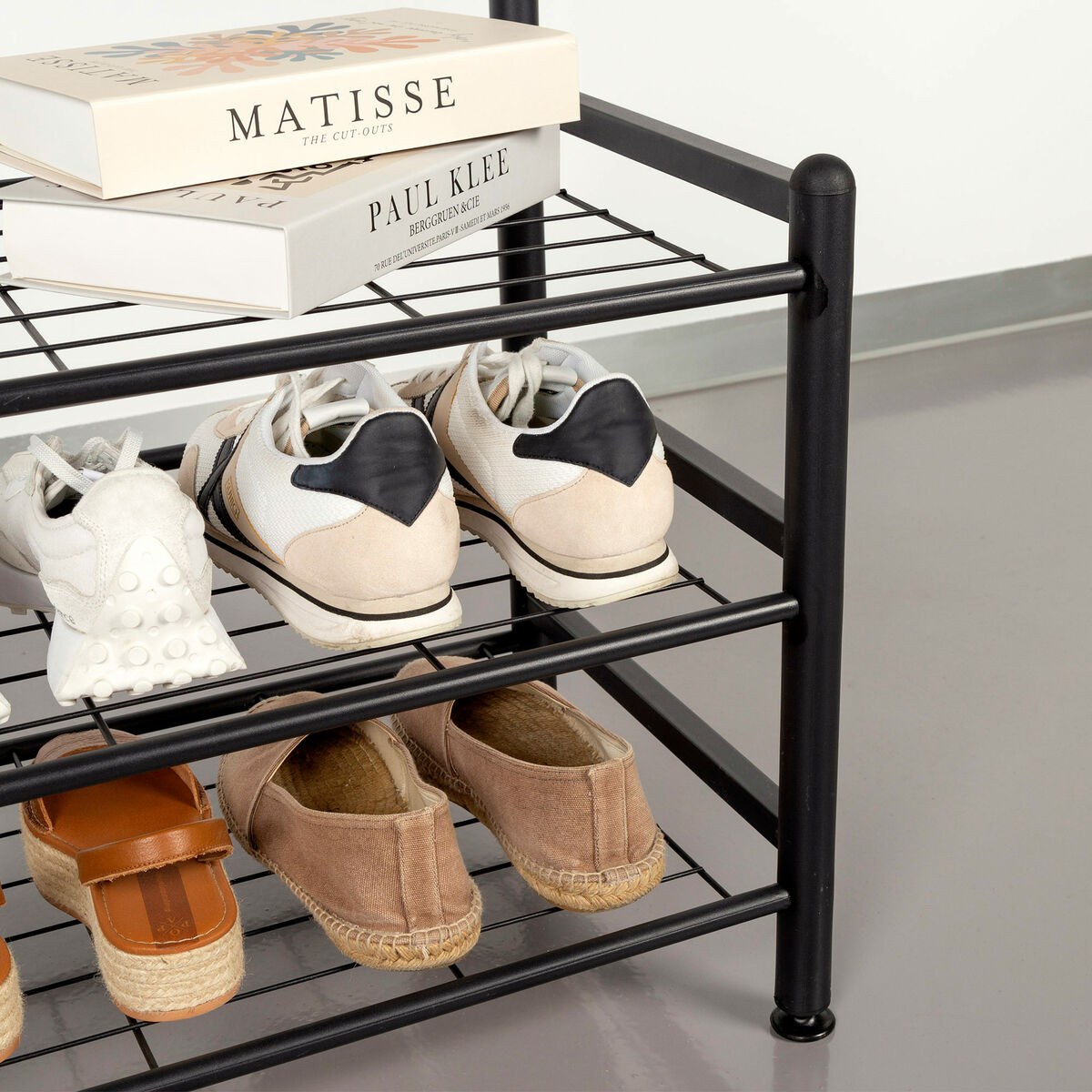 Coat rack with shelf Steel Melamin Particleboard Minimalist 60 x 175 x 40 cm