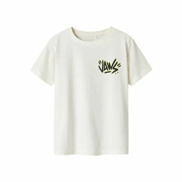 Child's Short Sleeve T-Shirt Nkmmakai Jaws Nreg Box Sky