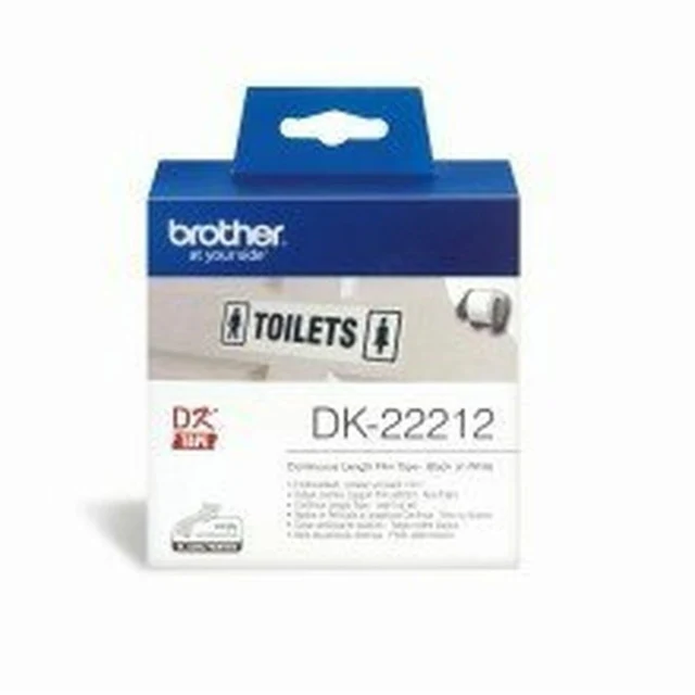 Continuous Film Tape DK22212 Black/White White