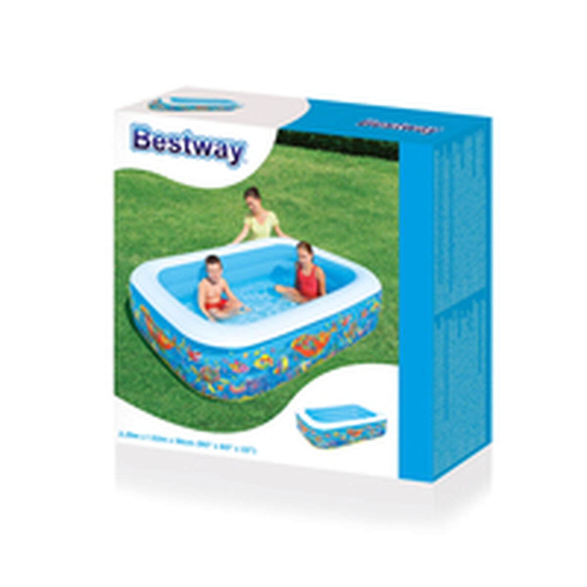 Inflatable Paddling Pool for Children Multicolour 229 x 152 x 56 cm Floral