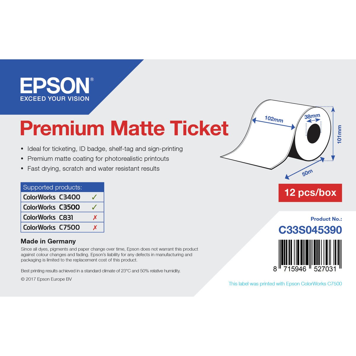 Printer Labels C33S045390