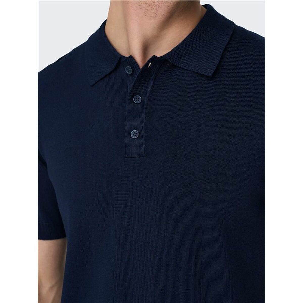 Men’s Short Sleeve Polo Shirt Onswyler Life Reg 14 Ss Knit Stormy