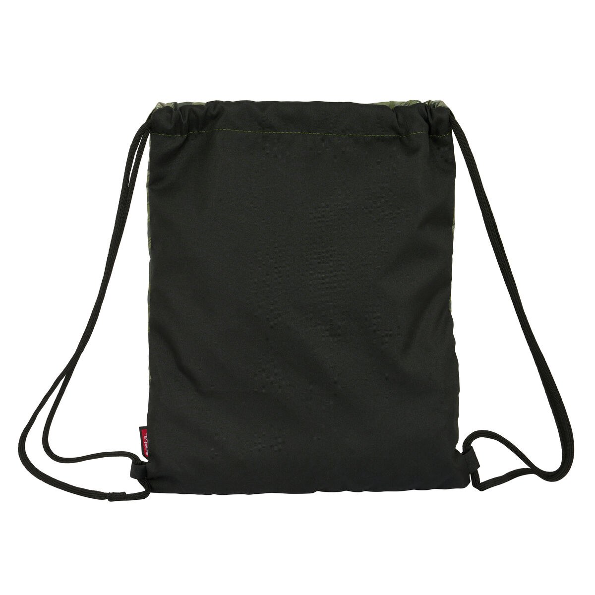 Backpack with Strings Travel Black Green 35 x 40 x 1 cm
