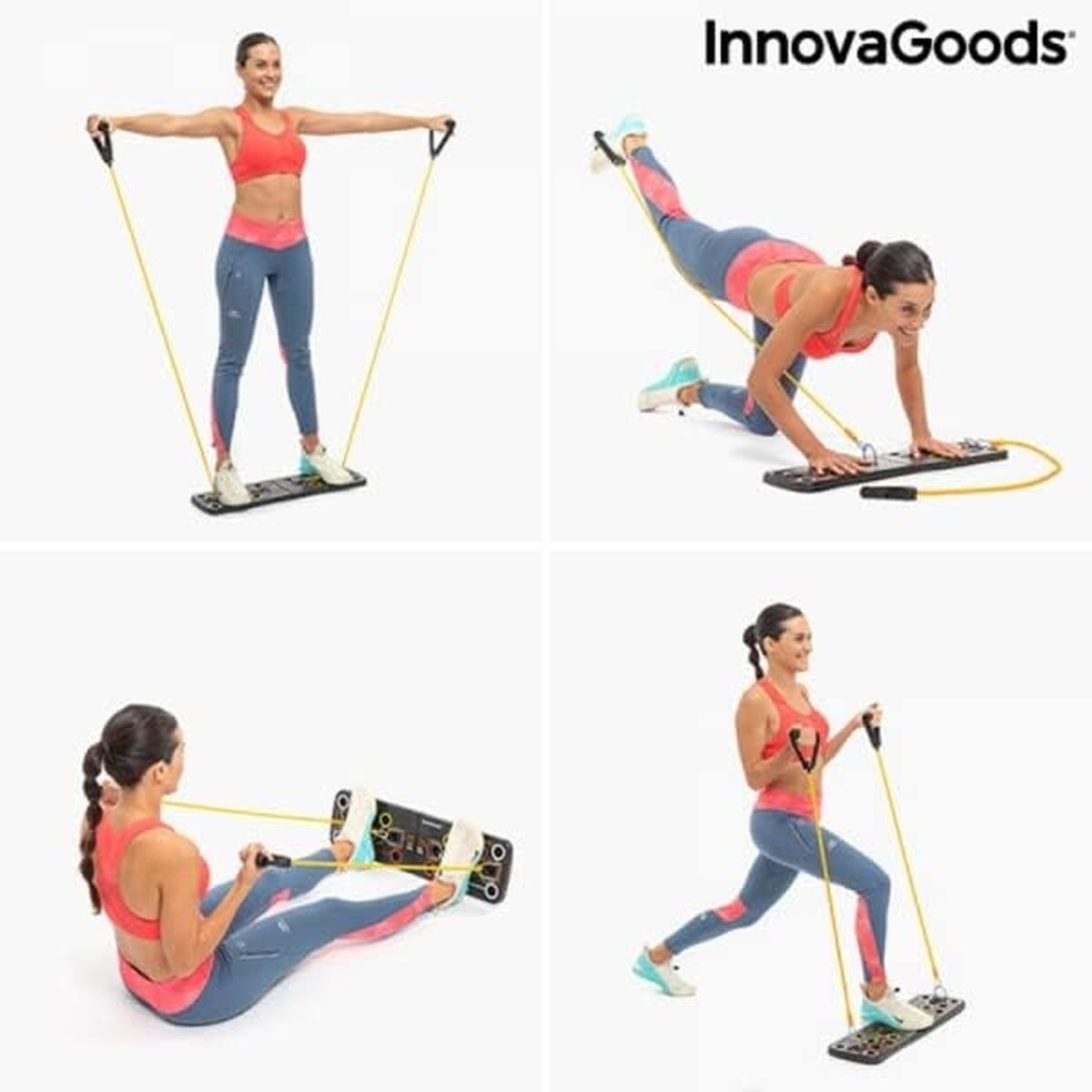 Push-Up Board with Resistance Bands and Exercise Guide Pulsher Pulsher (Refurbished B)