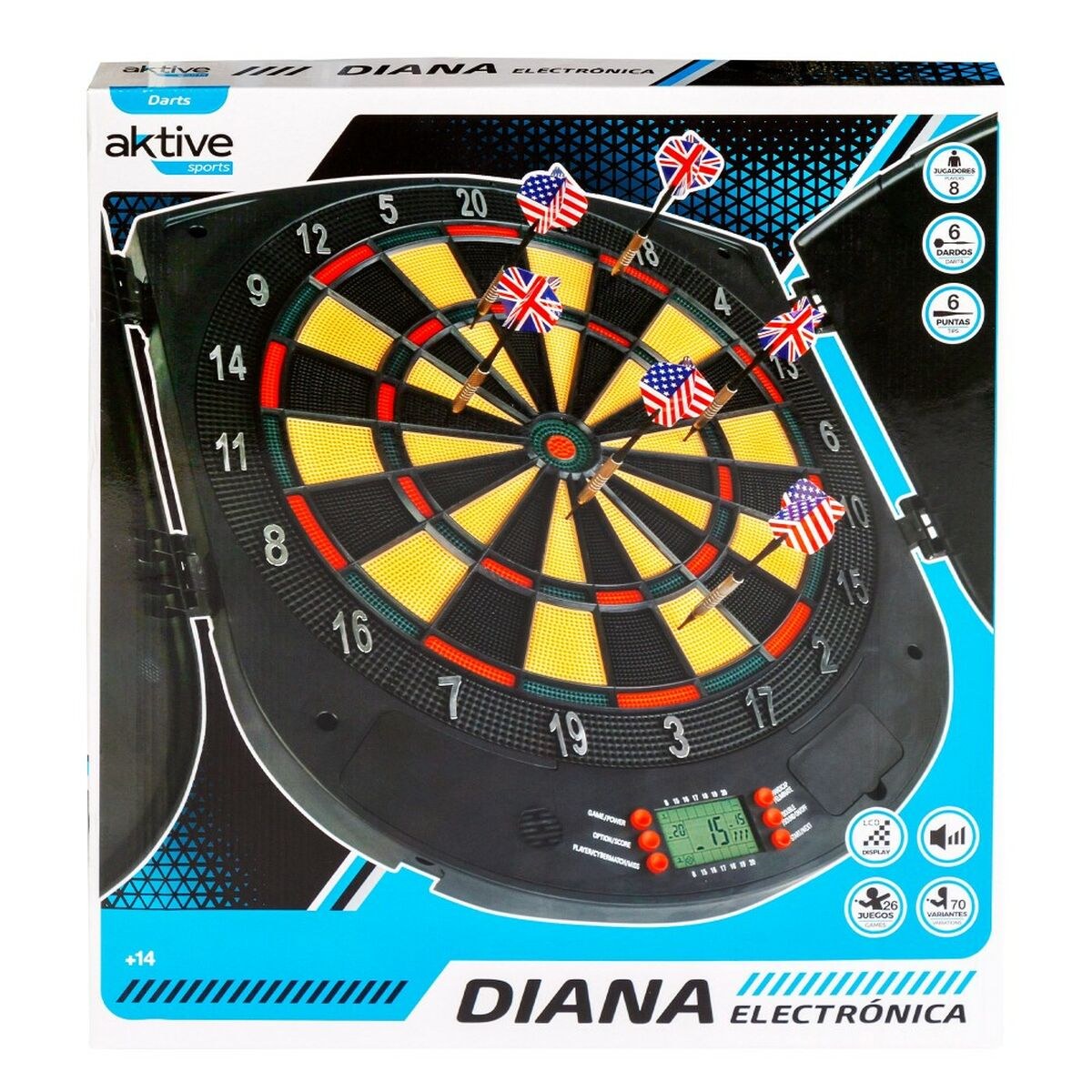 Electronic Dartboard 45 x 50 x 4,5 cm (2 Units)