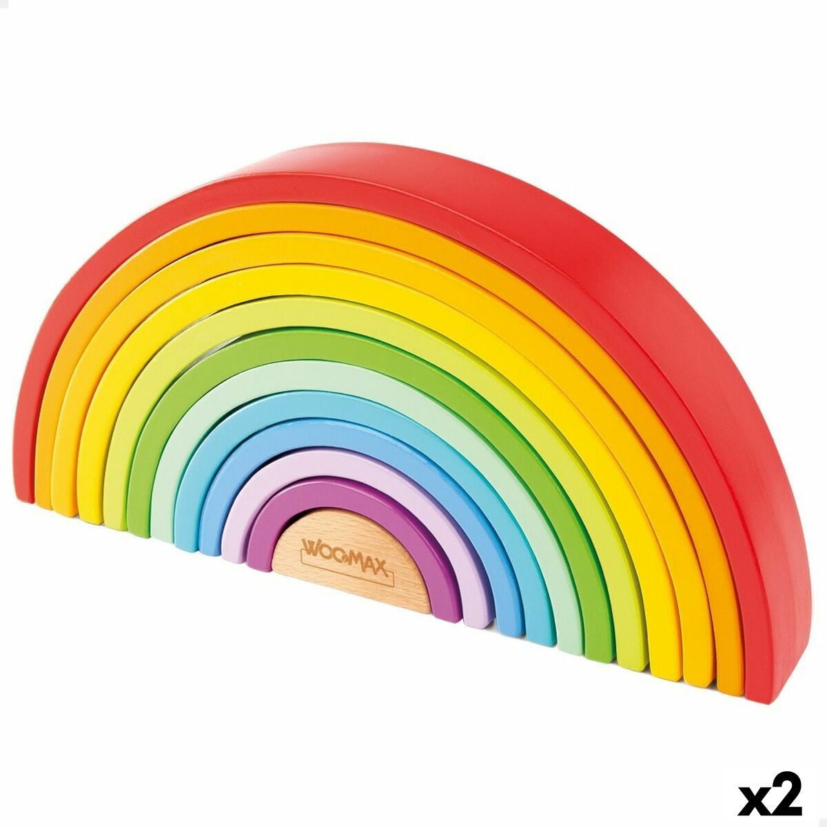Child's Wooden Puzzle Rainbow 11 Pieces 2 Units