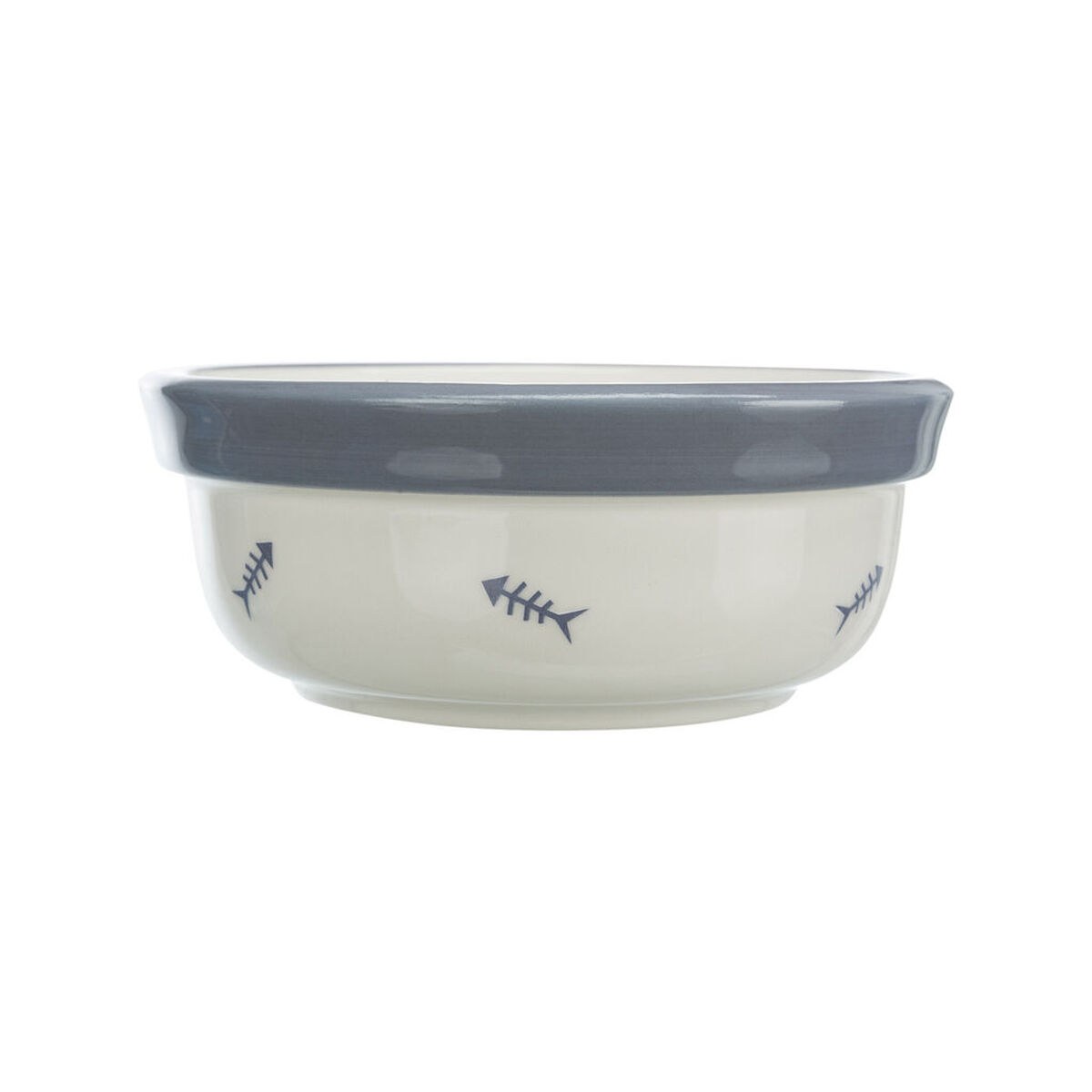 Dog Feeder Blue White Grey Ø 12 cm 300 ml