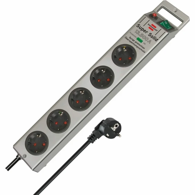Power Socket - 5 sockets with Switch Super-Solid 3600 W (2,5 m)