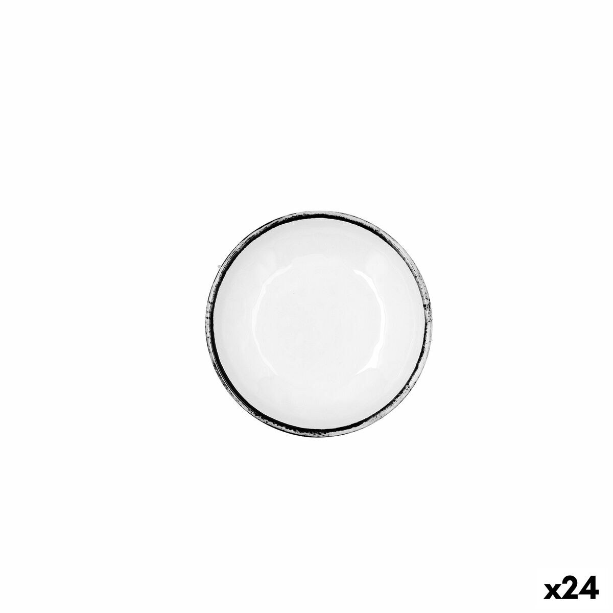 Bowl Select Filo White Black Plastic 11,6 x 2,6 cm (24 Units)