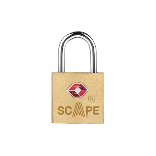 Key padlock TSA-386 Brass Rectangular