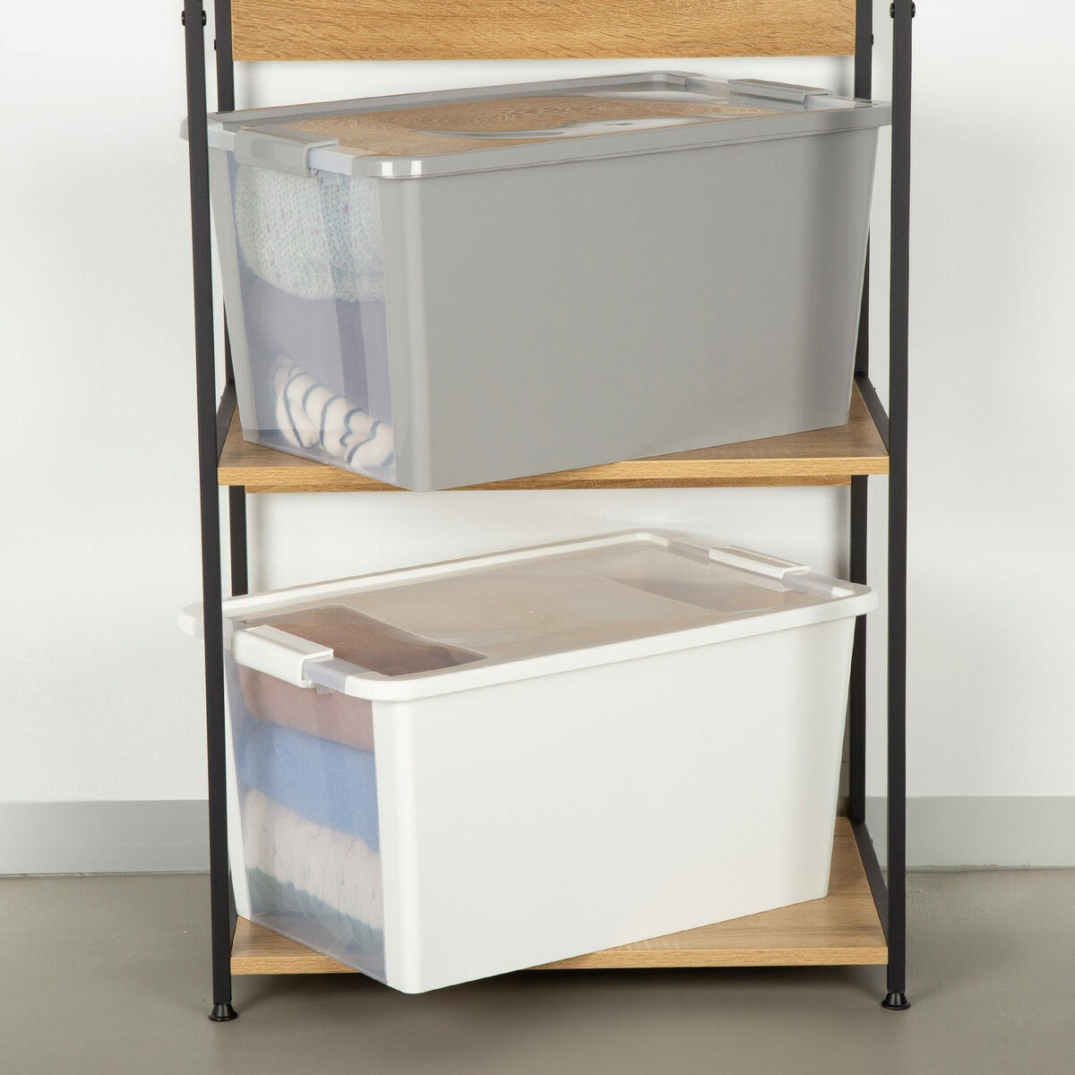Storage Box with Lid White Plastic 40 L 55 x 28 x 35 cm (5 Units)