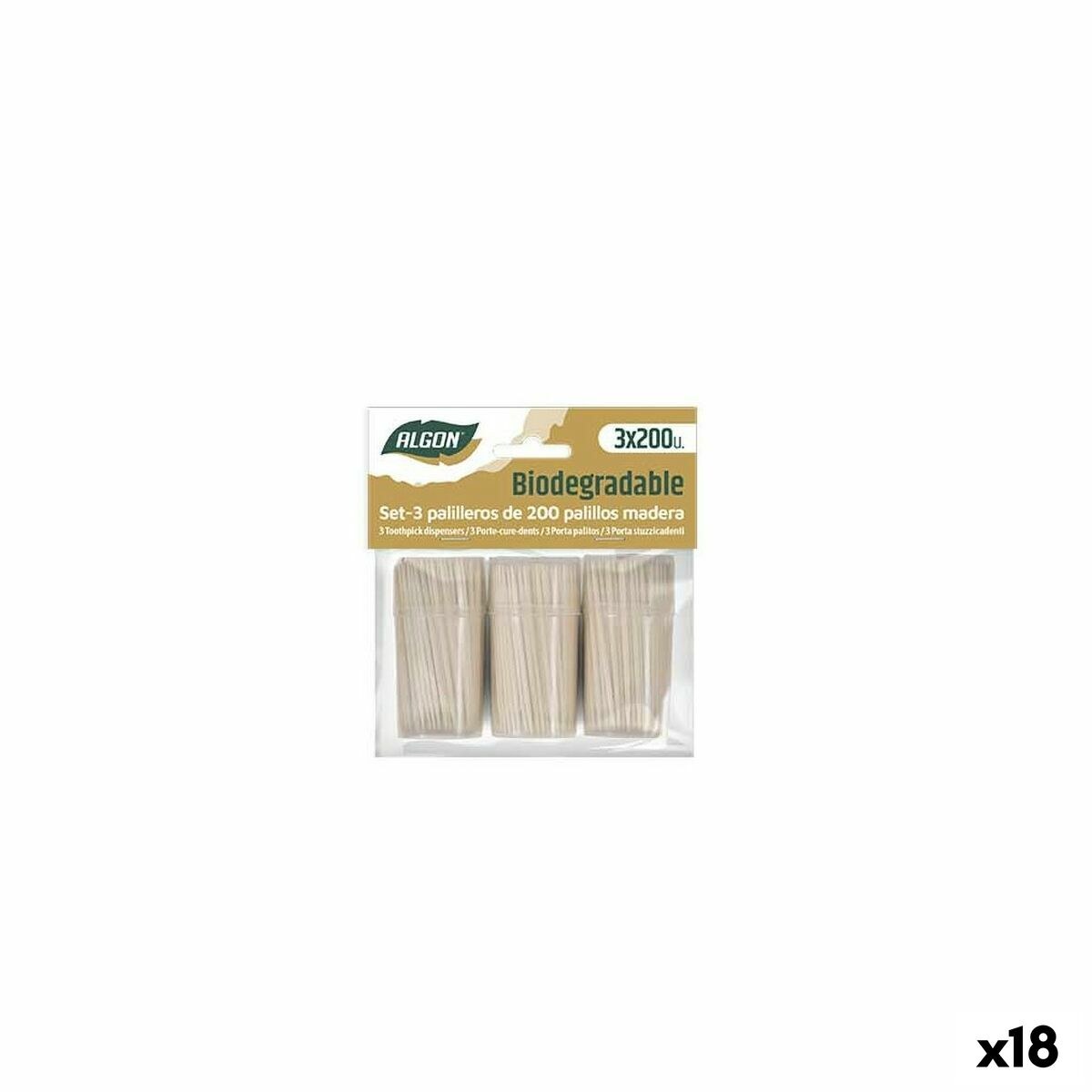 Tooth Picks Wood 600 Pieces (18 Units)