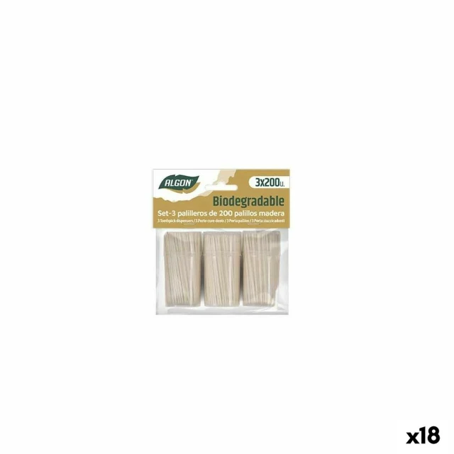 Tooth Picks Wood 600 Pieces (18 Units)