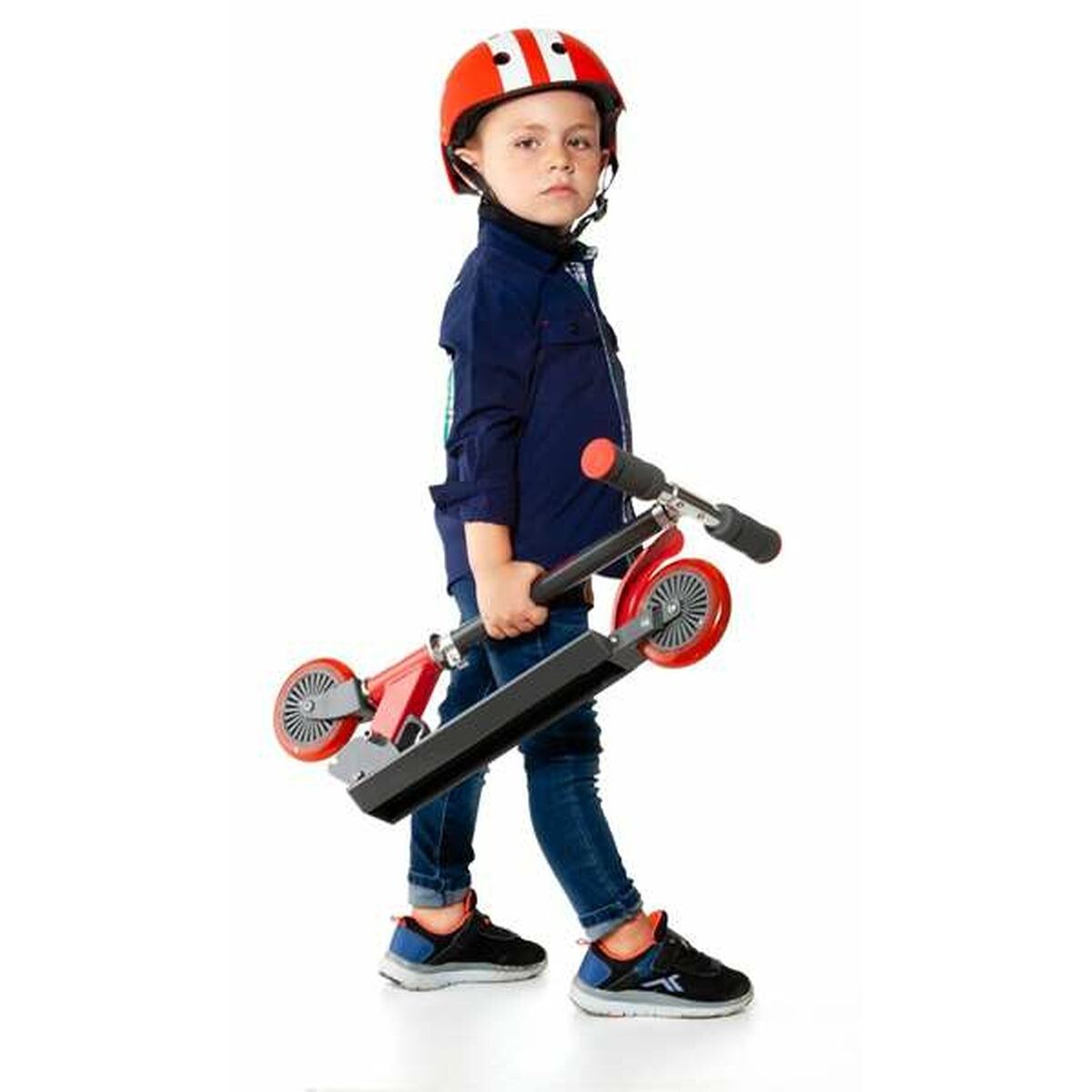 Scooter Red Metal Plastic 72-77 cm