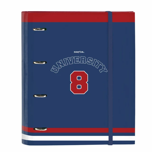 Ring binder University A4 Red Navy Blue (27 x 32 x 3.5 cm)