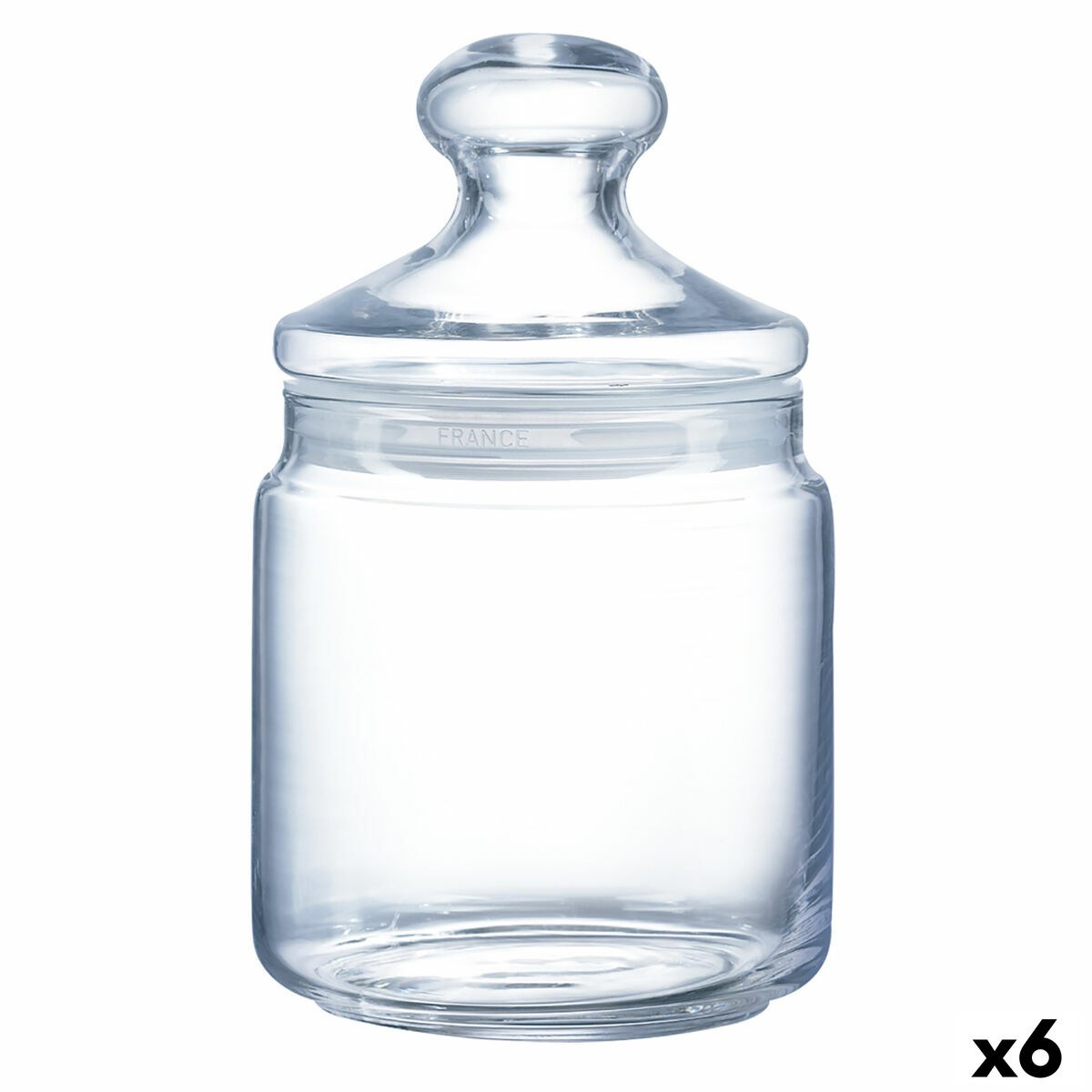 Jar Club Transparent Glass (750 ml) (6 Units)