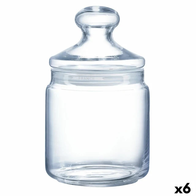 Jar Club Transparent Glass (750 ml) (6 Units)