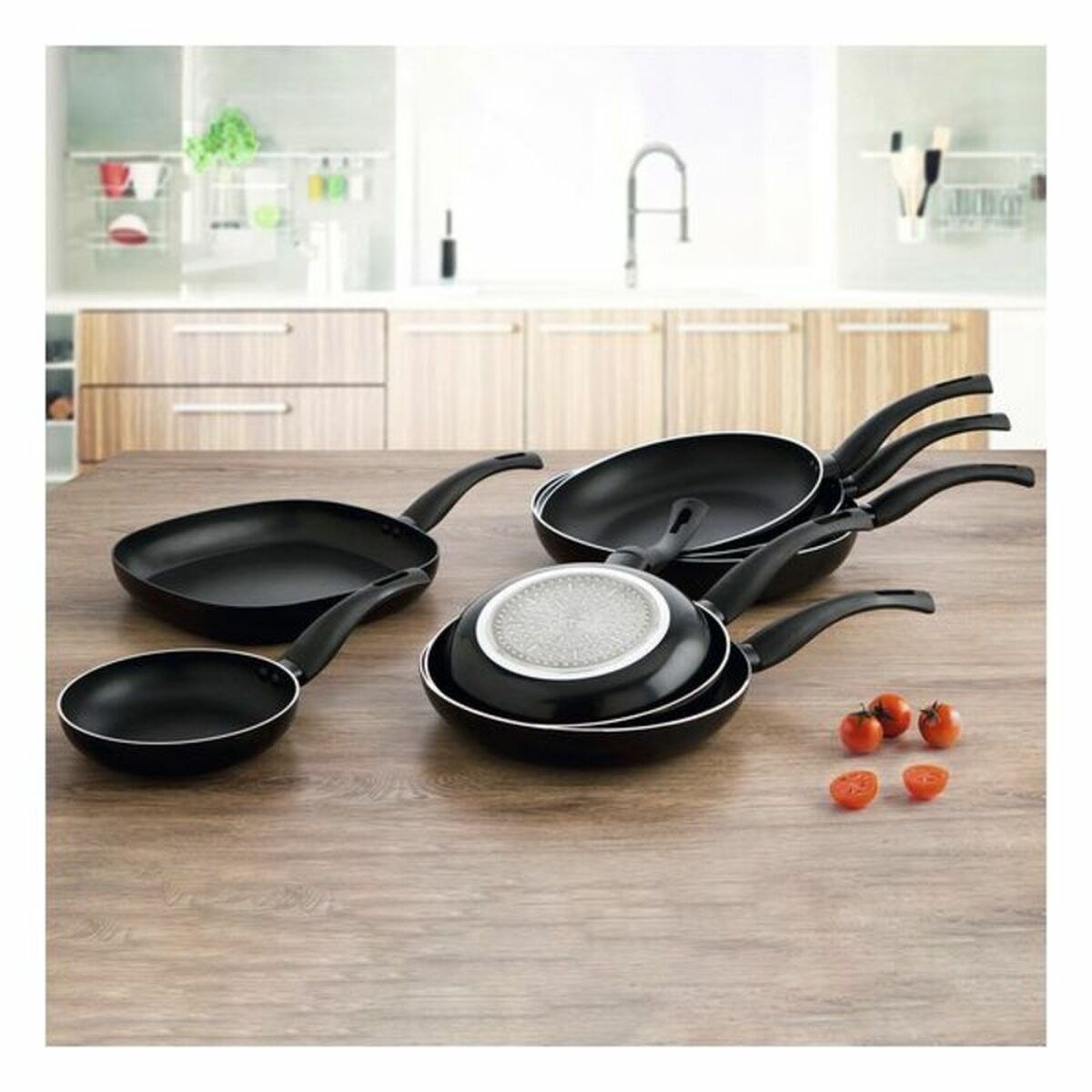 Non-stick frying pan Hydra Black Metal Bakelite
