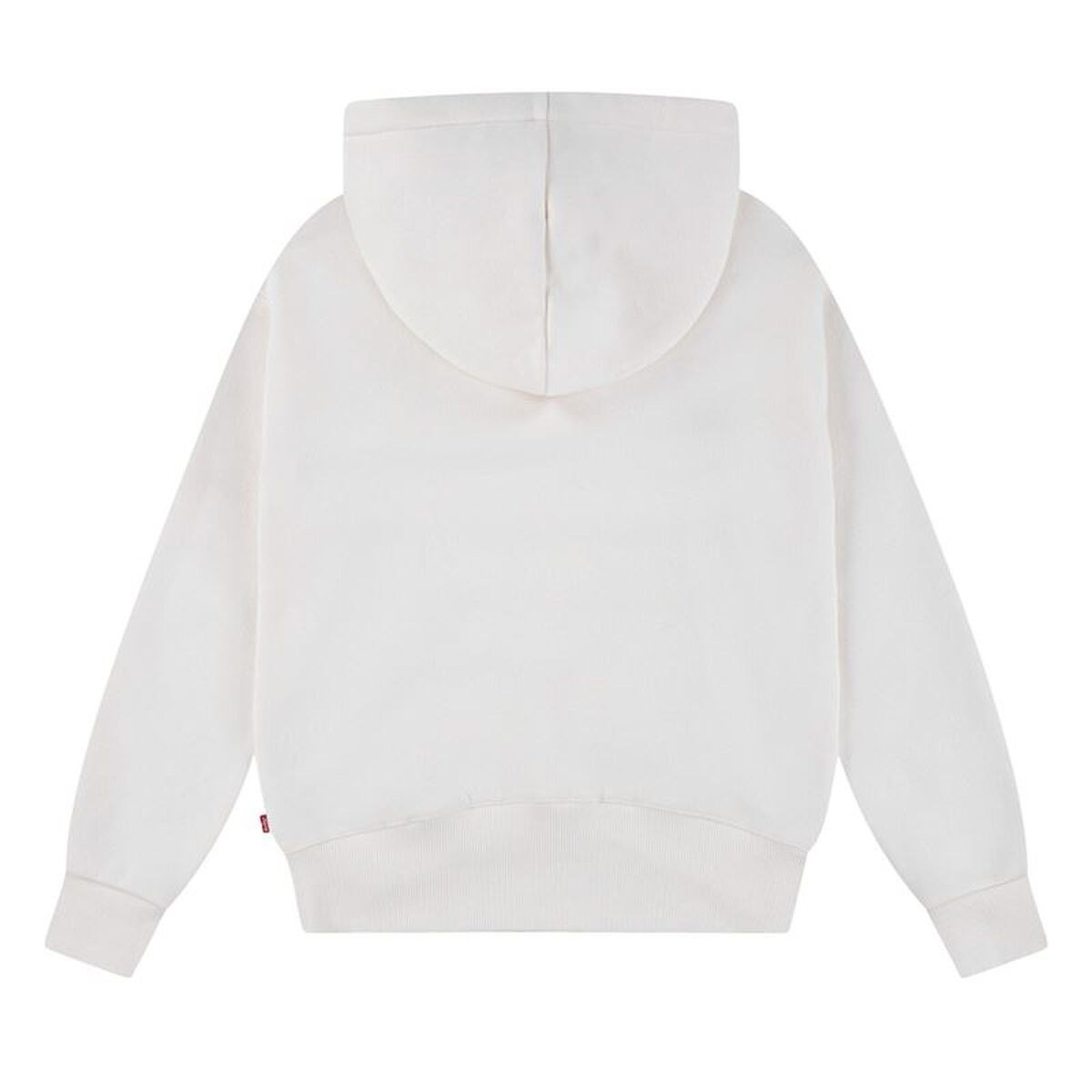 Hooded Sweatshirt for Girls Batwing Patch White