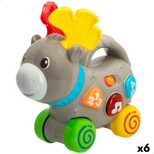 Pull-along toy Elk 17 x 17 x 7,5 cm (6 Units)