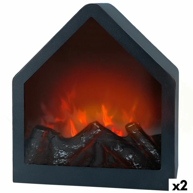 Decorative Electric Chimney Breast 20 x 23 x 14 cm (2 Units)