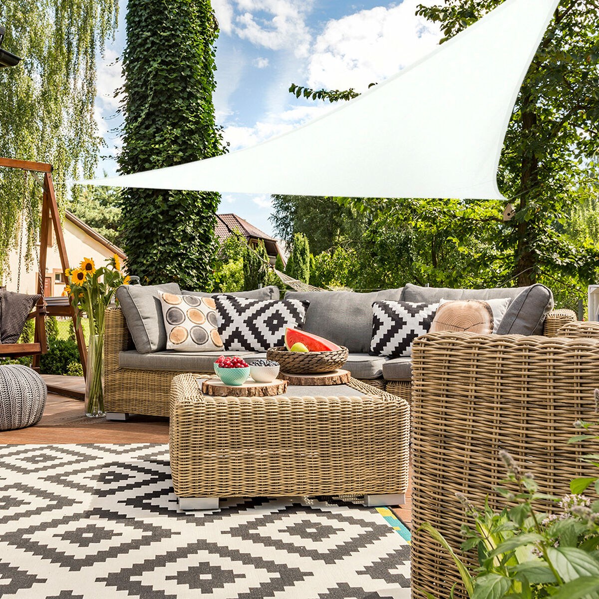 Shade Sail 360 x 0,5 x 360 cm Triangular (6 Units)