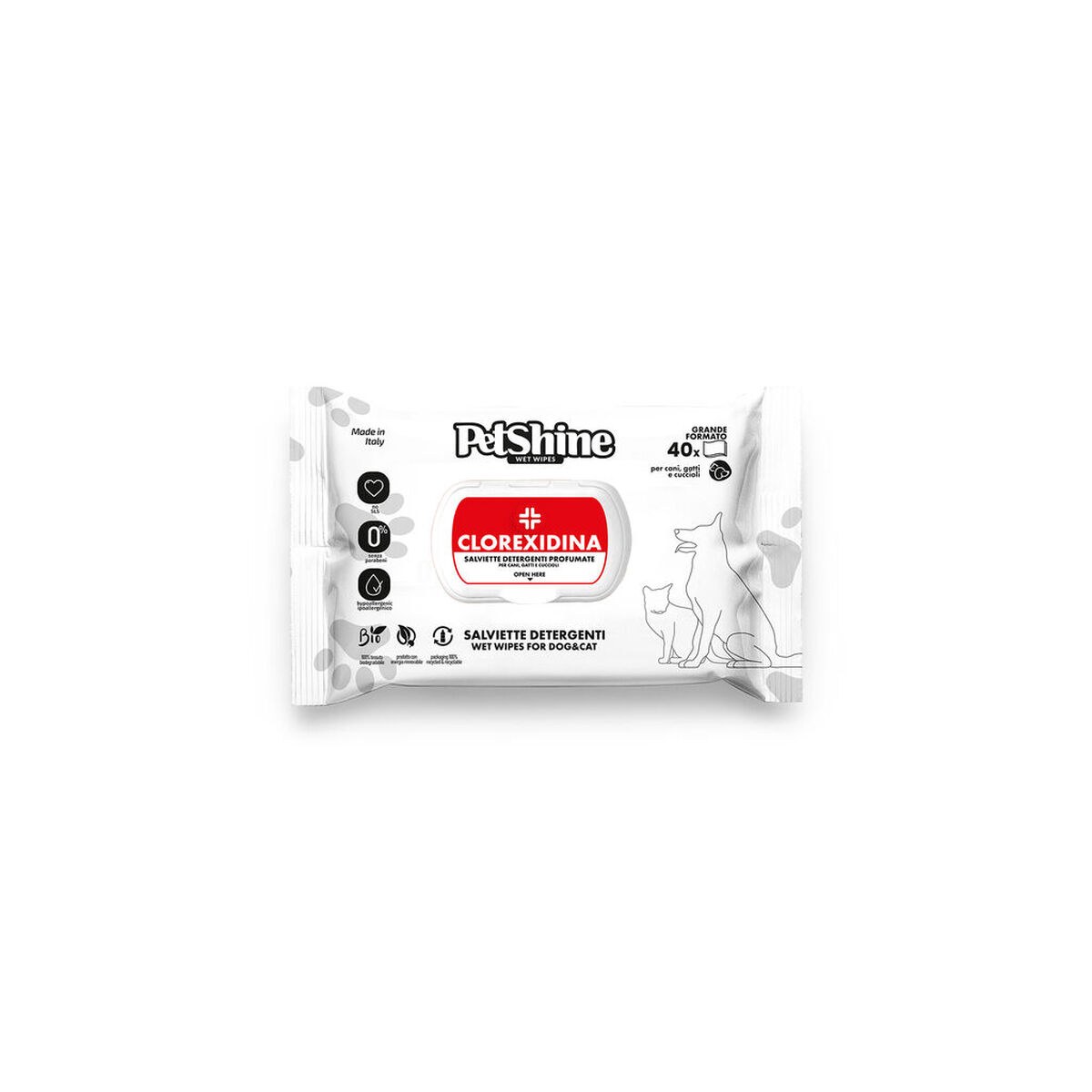 Wet Wipes for Pets Clorexidina 40 Units