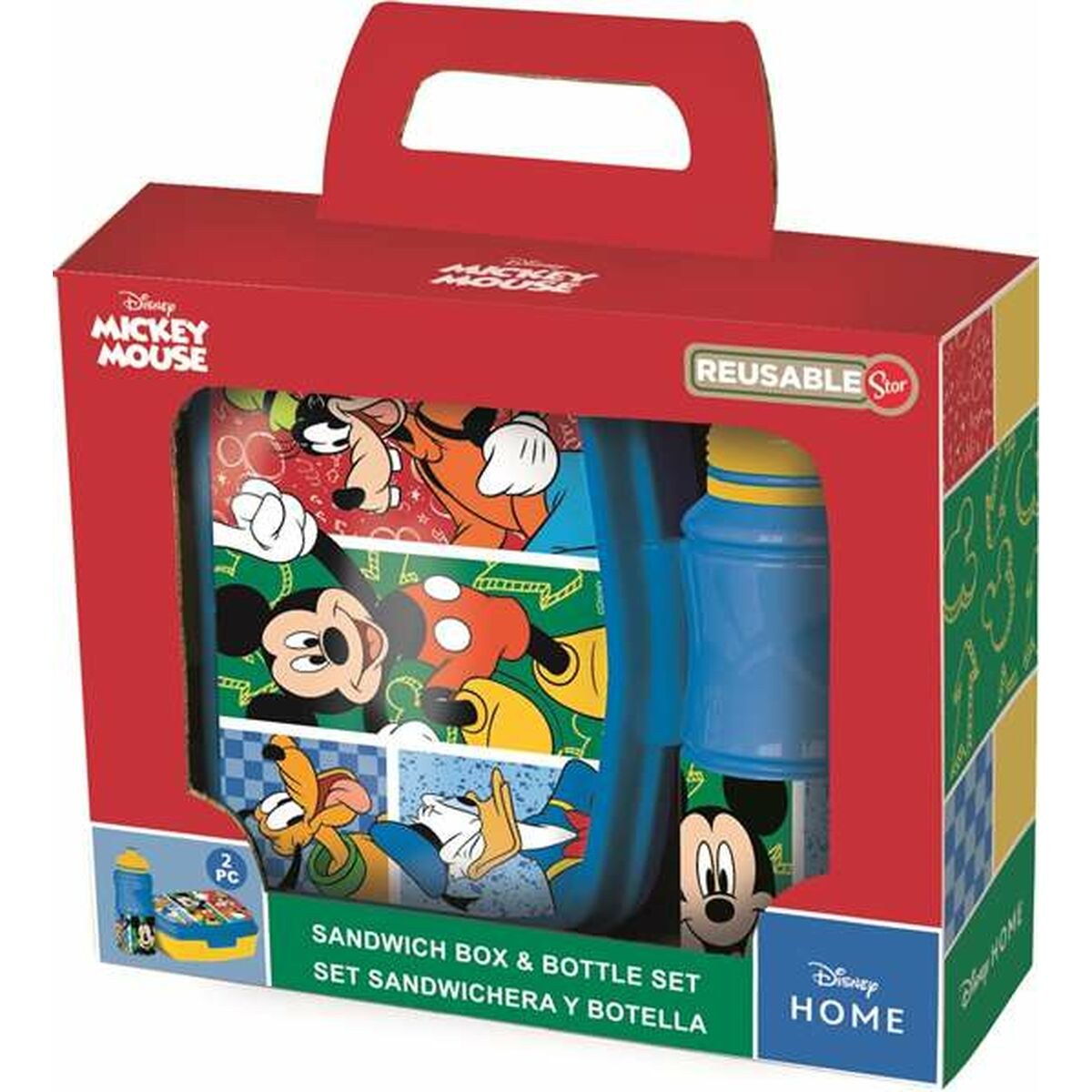 Picnic Holder and Bottle Included Mickey Has Fun