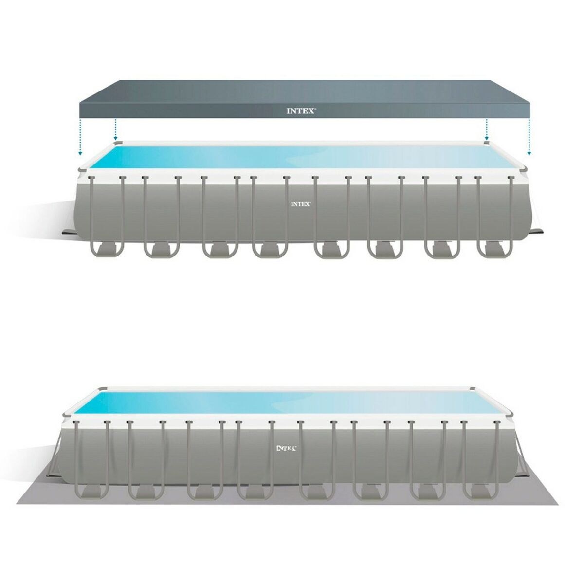 Removable pool 26374 975 x 132 x 488 cm