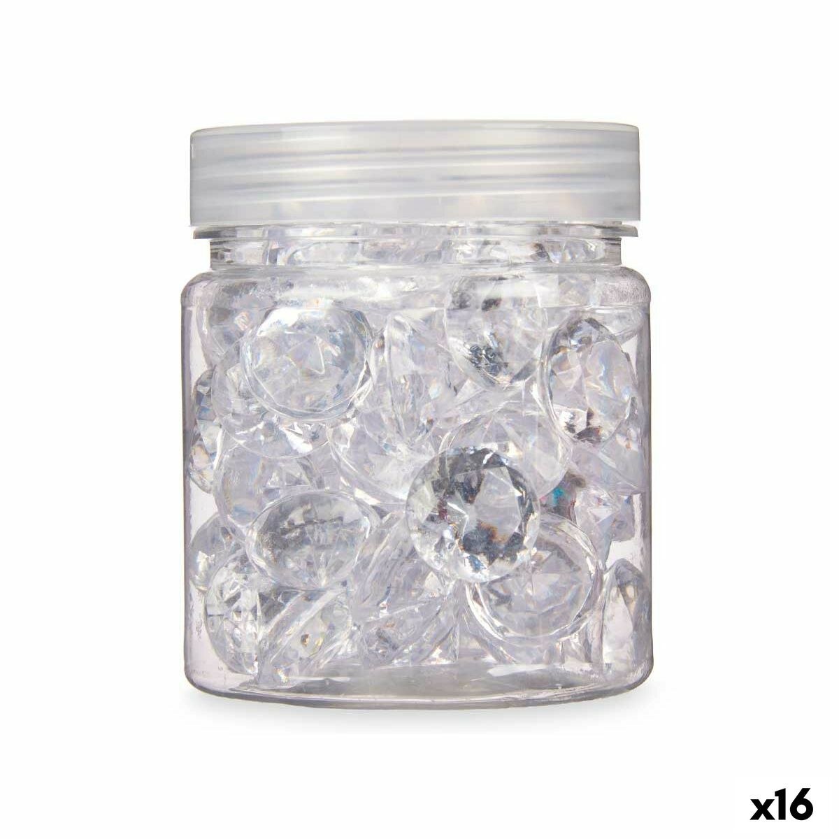 Decorative Stones Transparent 150 g Diamond (16 Units)