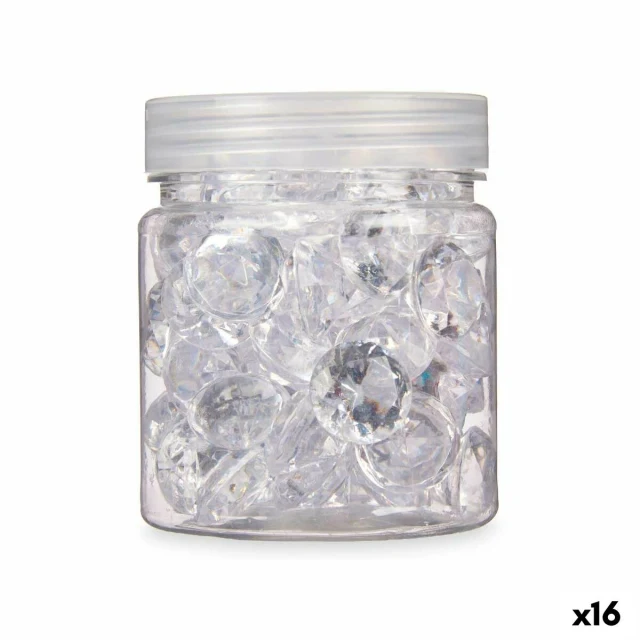 Decorative Stones Transparent 150 g Diamond (16 Units)