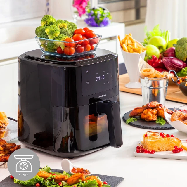 Air Fryer with Weighing Scale Fryinn Balance 5000 Black 1500 W 5 L Stainless steel