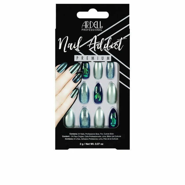 False nails 75887 Green Glitter Chrome (1 Unit)