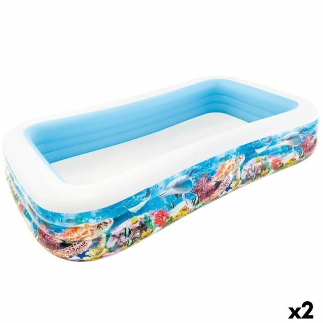 Inflatable Paddling Pool for Children Tropical 1020 L 305 x 56 x 183 cm (2 Units)