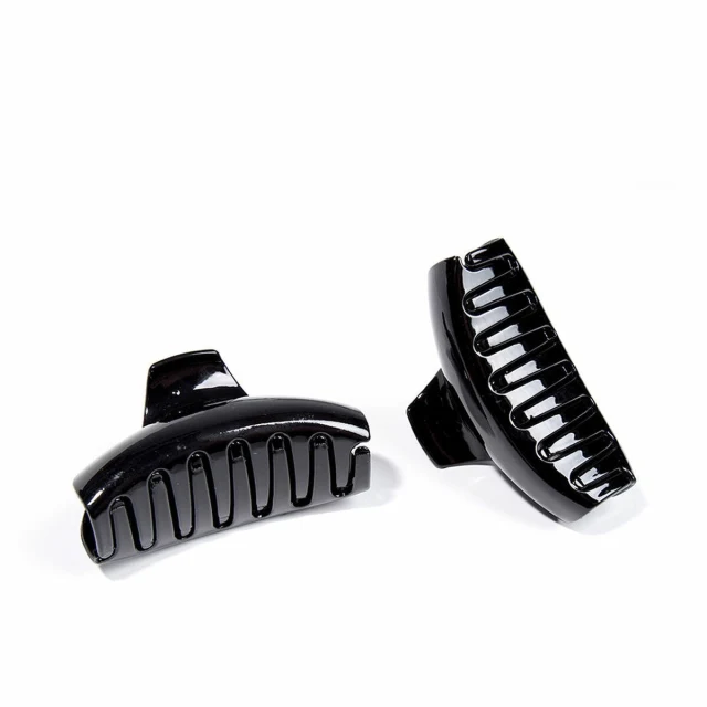 Hair clips Pinza Grande Black 2 Units