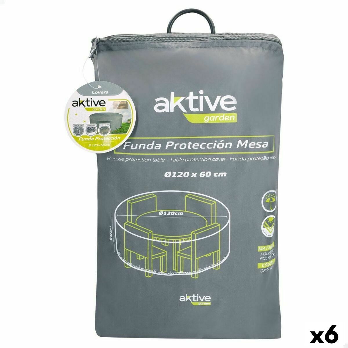 Protective Case Ø 120 cm Tables 120 x 60 x 120 cm (6 Units)