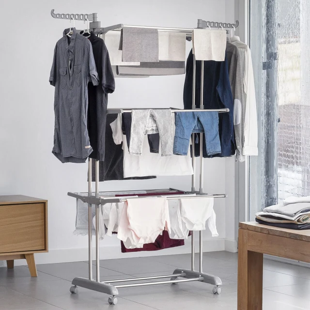 Folding Vertical Clothes Dryer with Wheels Folver 24 Bars