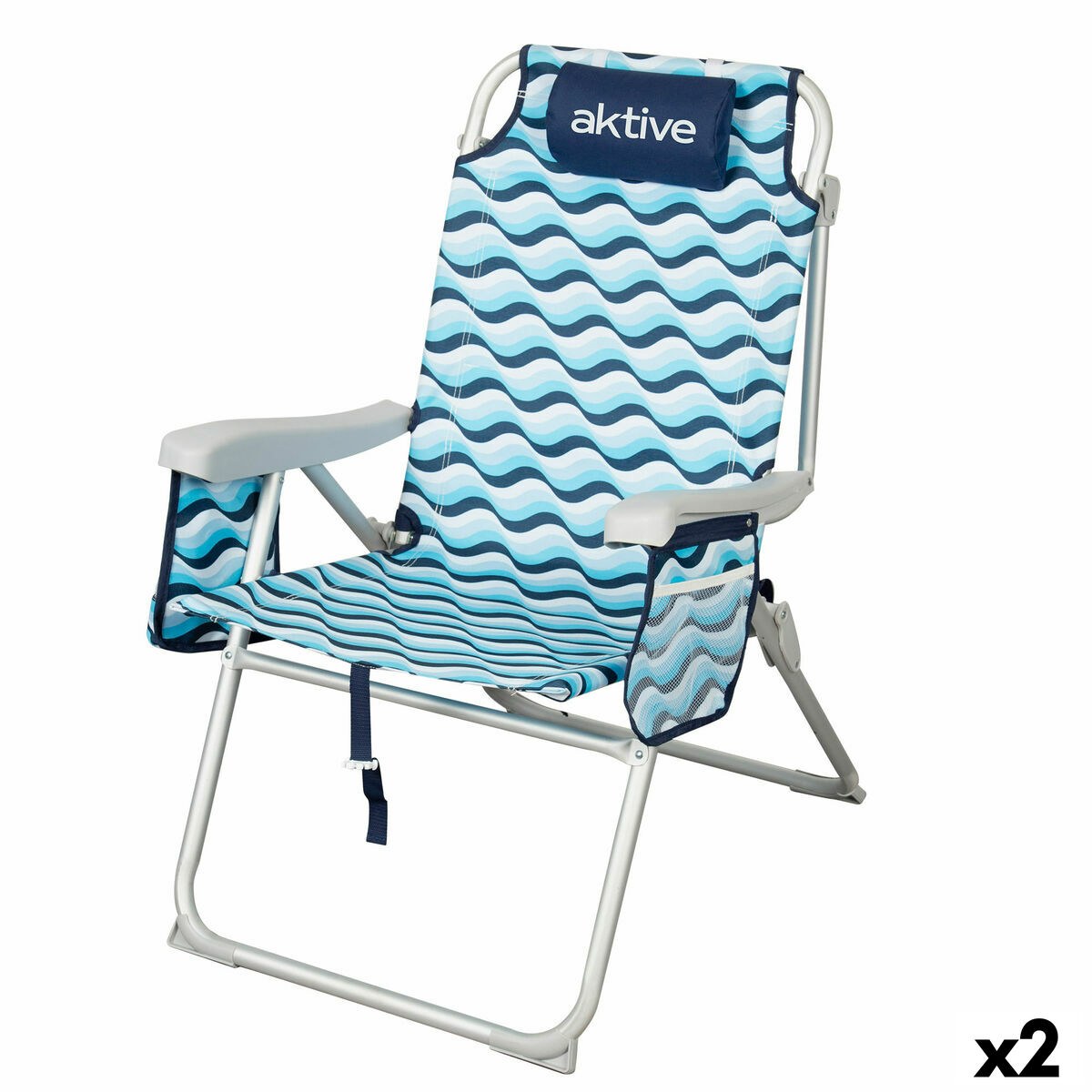 Beach Chair 48 x 95 x 78 cm (2 Units)