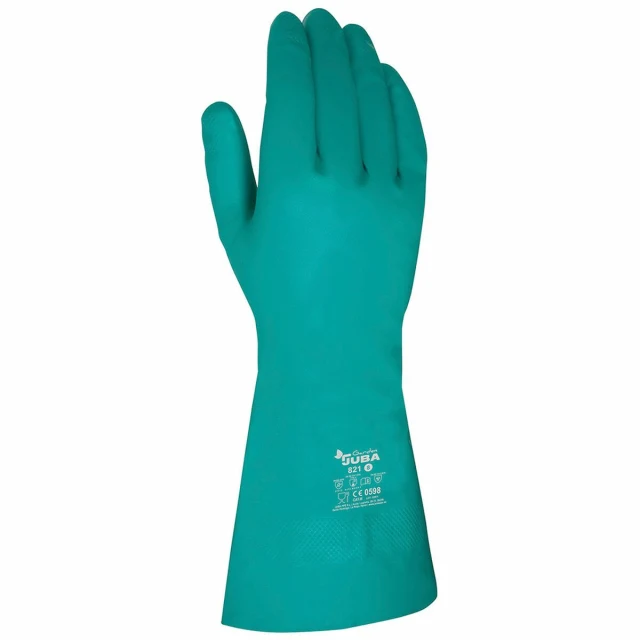 Work Gloves Green Nitrile