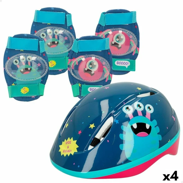 Set of helmets and knee pads Monster