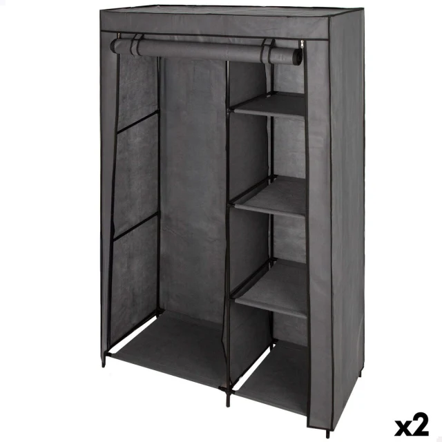 Clothes and Shoe Organiser Dark grey 105 X 160 X 44 CM 2 Units