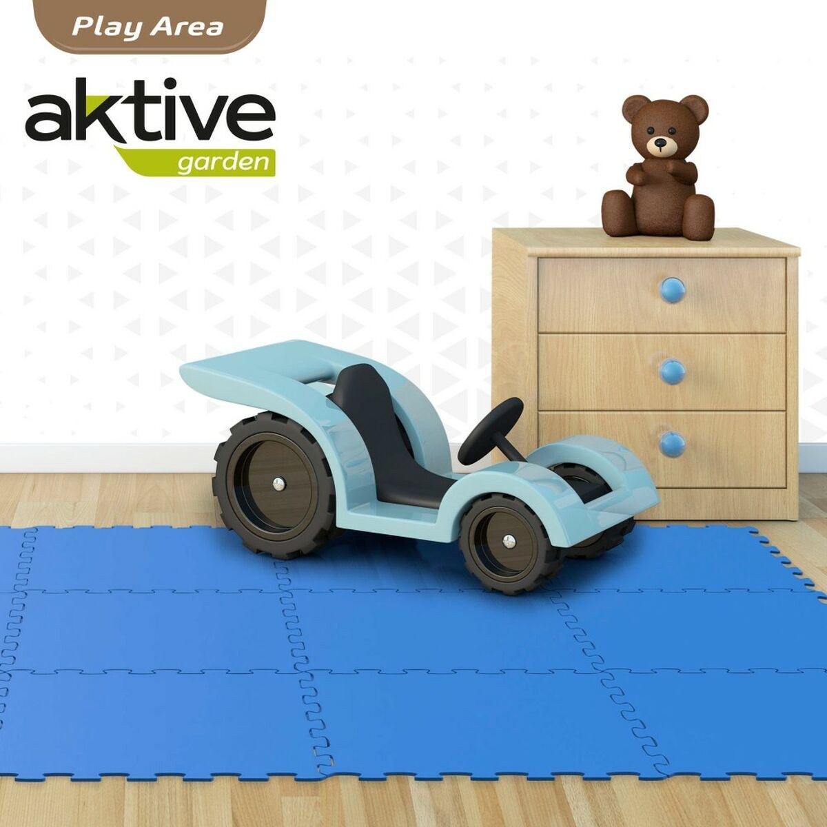 Child's Puzzle Blue 9 Pieces Eva Rubber 50 x 0,4 x 50 cm (4 Units)