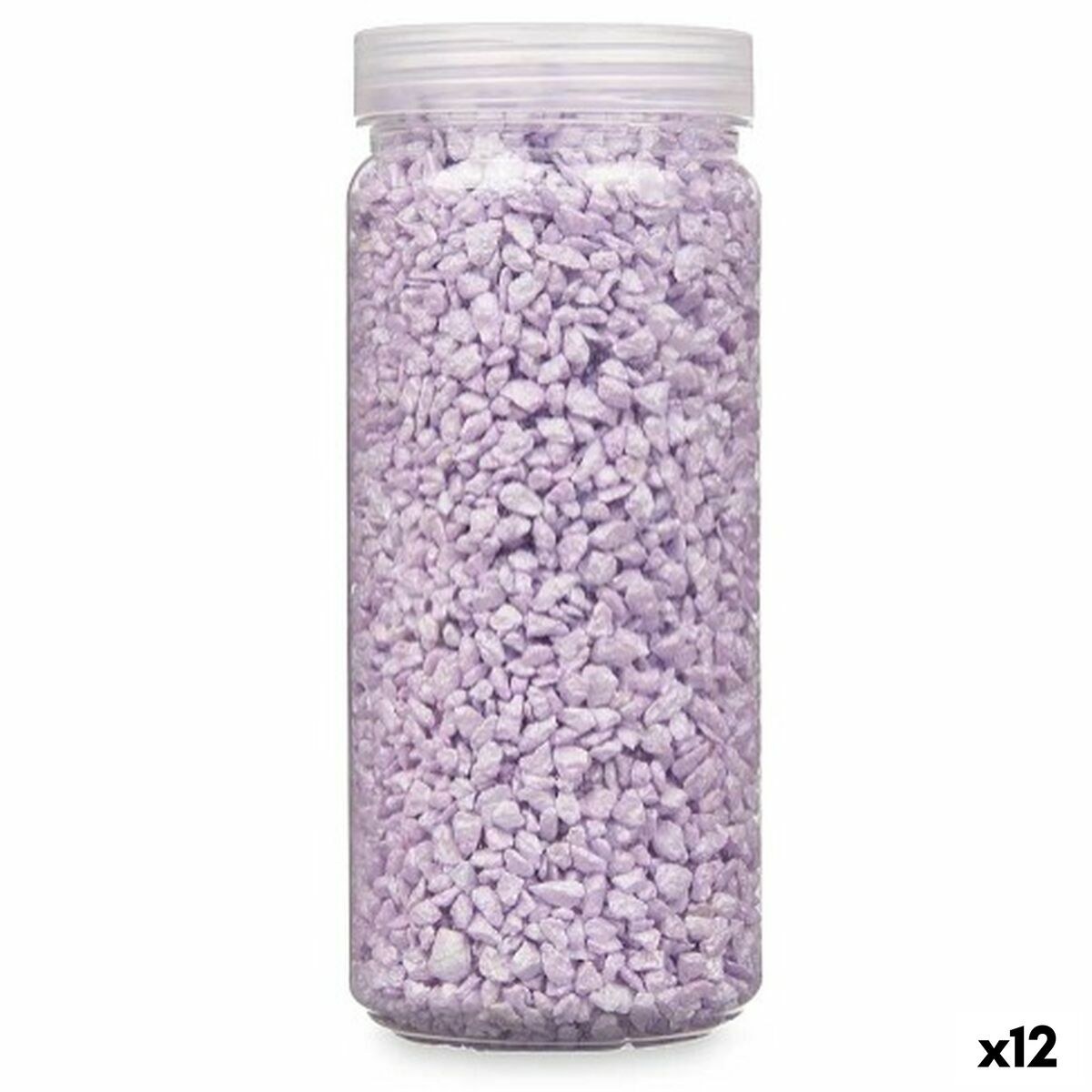 Decorative Stones Lilac 2 - 5 mm 700 g 6,5 x 15,5 x 6,5 cm 6,2 x 15,3 x 6,2 cm (12 Units)