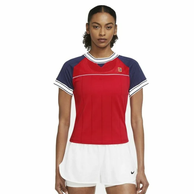 Women’s Short Sleeve T-Shirt Tennis Blue Red